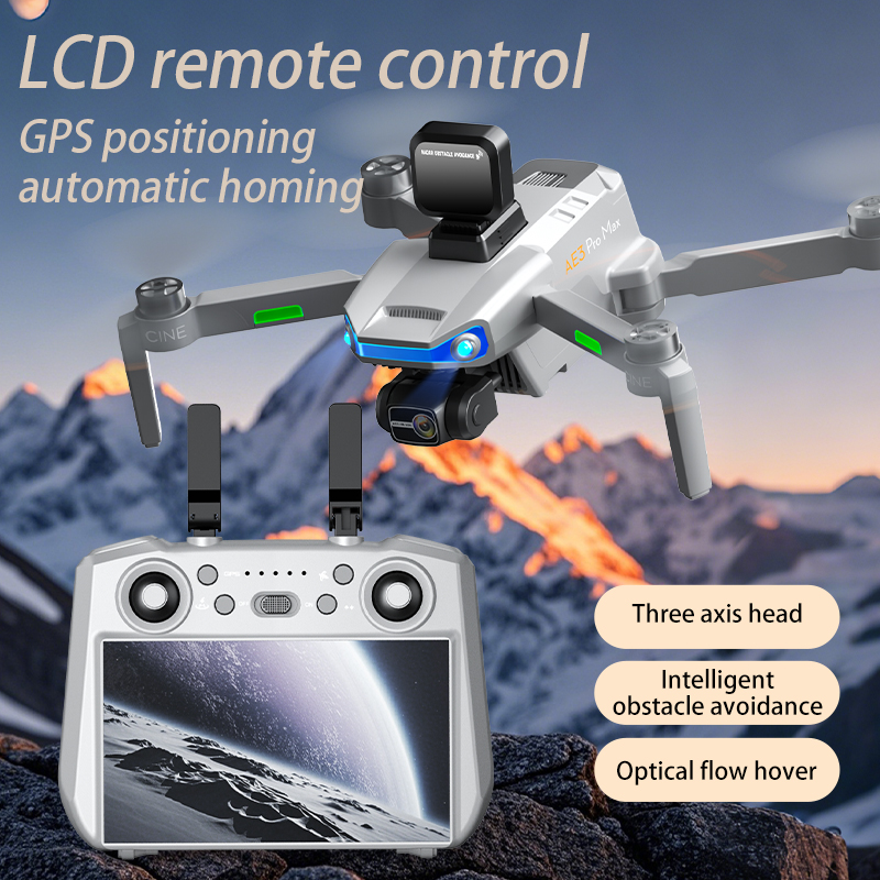 AE3 PRO Max جديد LCD SC نظام ت - مراجعة Drone Gimbal 3 Axis وسعره