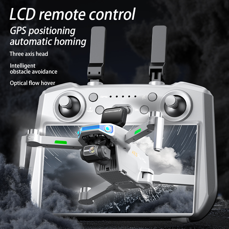 AE3 PRO Max جديد LCD SC نظام ت - مراجعة Drone Gimbal 3 Axis وسعره