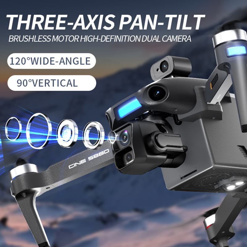 طائرة بدون طيار جديدة لعام 202 - مراجعة Drone Gimbal 3 Axis وسعره