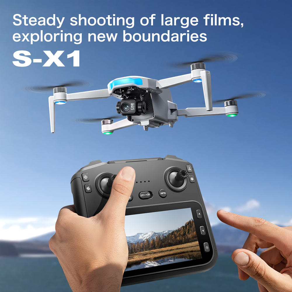 طائرة بدون طيار S-X1 الأصلية م - مراجعة Drone Gimbal 3 Axis وسعره
