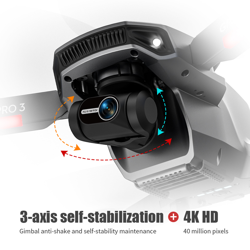 L106 Pro 3 طائرة بدون طيار 5G  - مراجعة Drone Gimbal 3 Axis وسعره