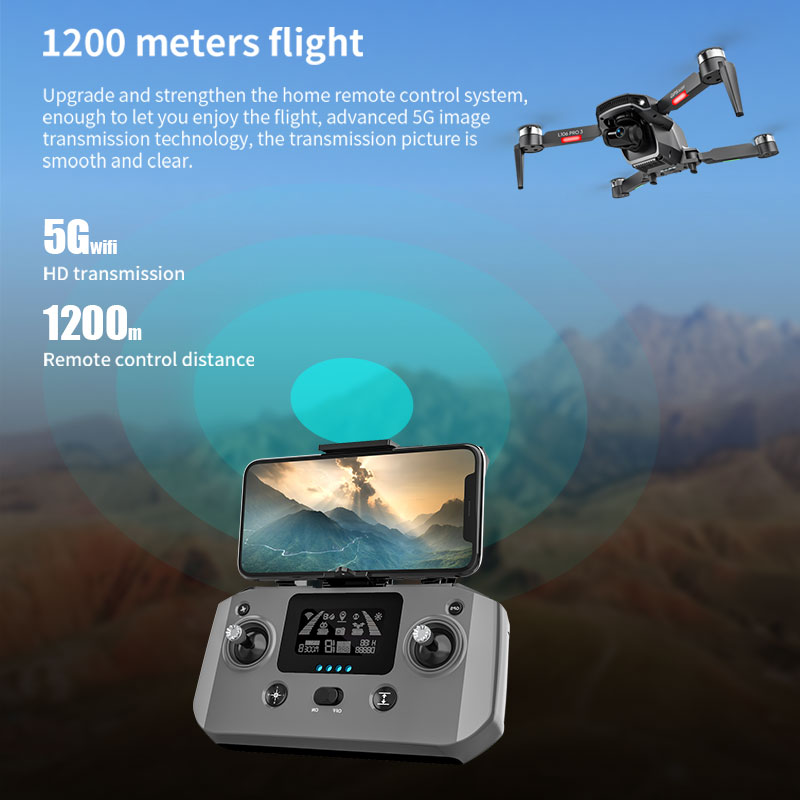 L106 Pro 3 طائرة بدون طيار 5G  - مراجعة Drone Gimbal 3 Axis وسعره